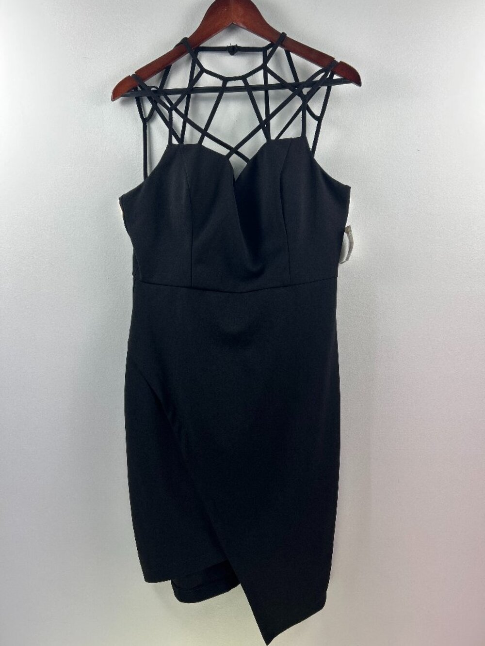 Rebecca B. Black Sleeveless Sheath Dress Size 14 NWT